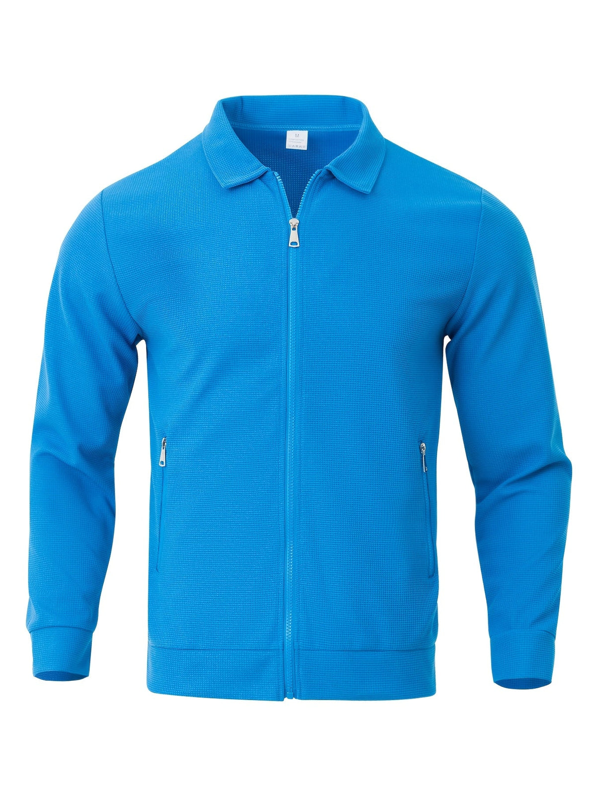 Veste zippée unie à col à revers