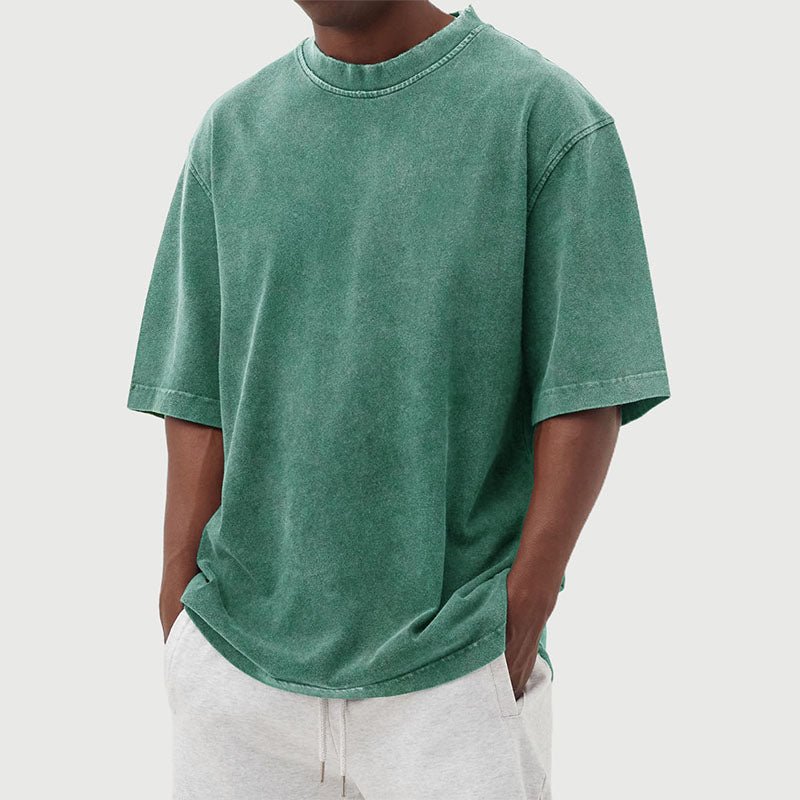 T-shirt oversize effet délavé vintage col rond homme – Douarnenez