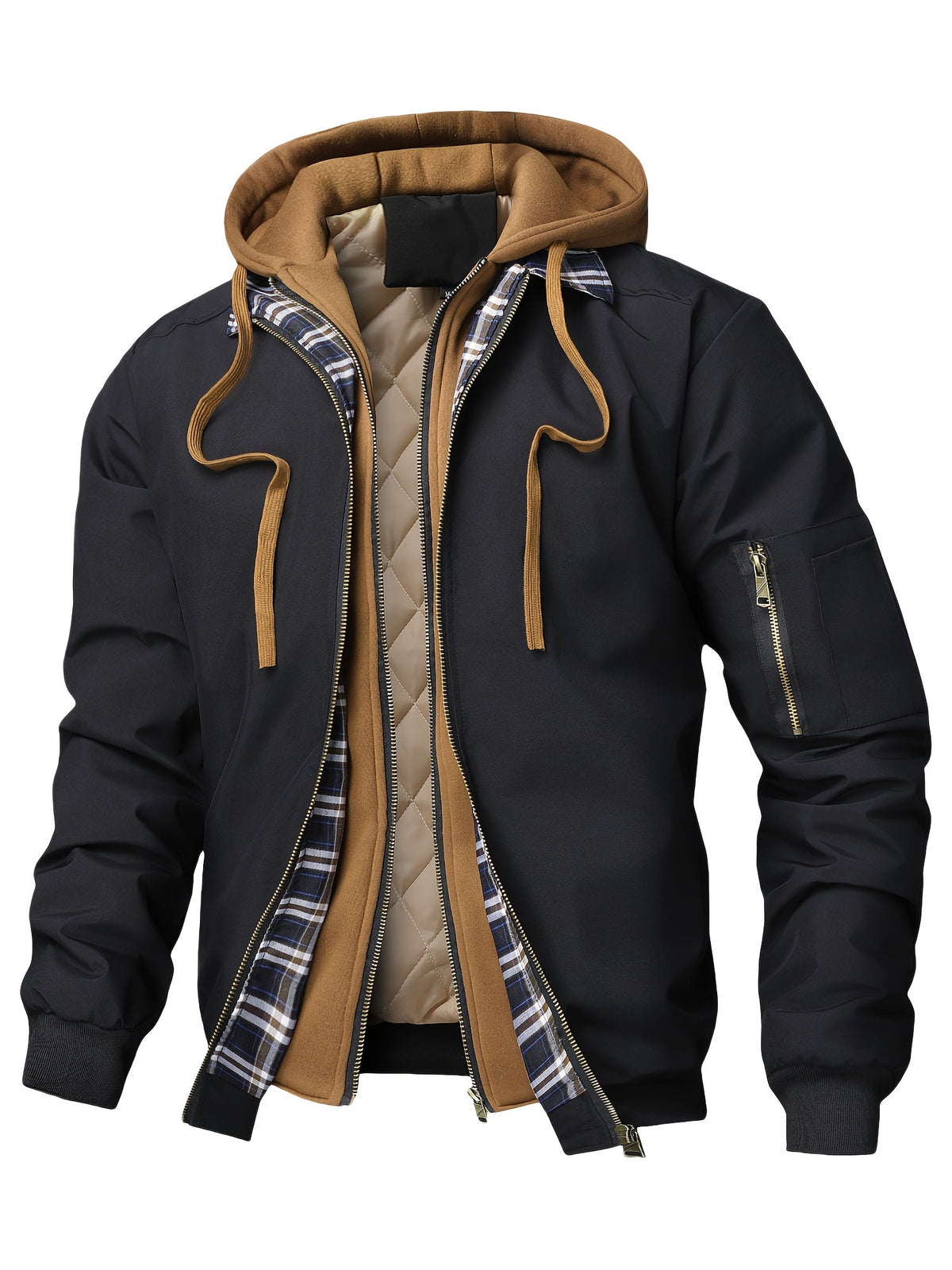 Veste zippée à capuche esprit workwear