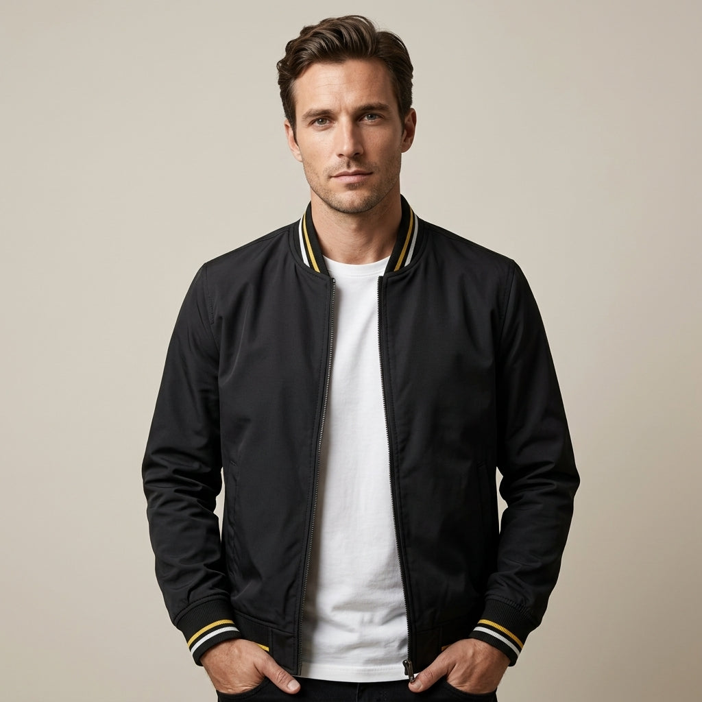 Bomber zippé moderne au chic discret au style intemporel homme – Tanneron