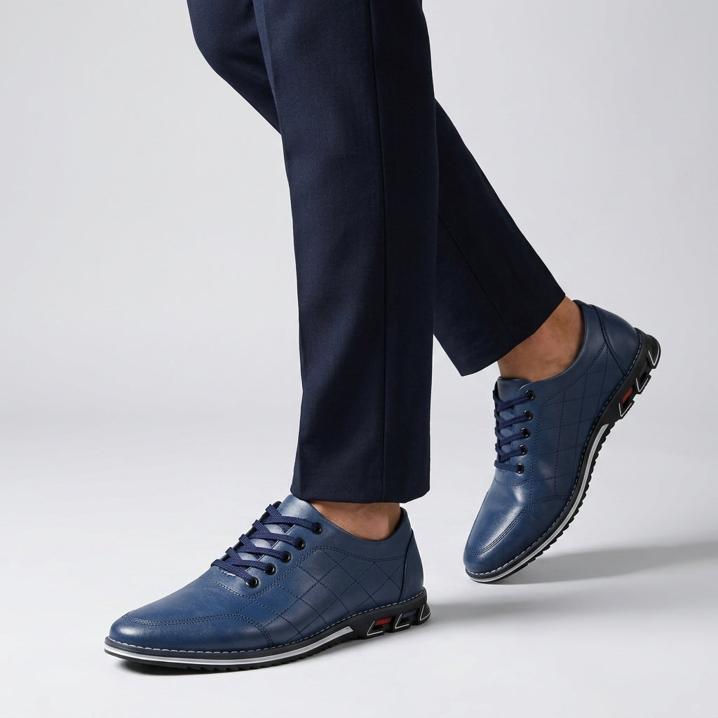 Baskets matelassées motif losange lacets allure sobre homme – Druyes