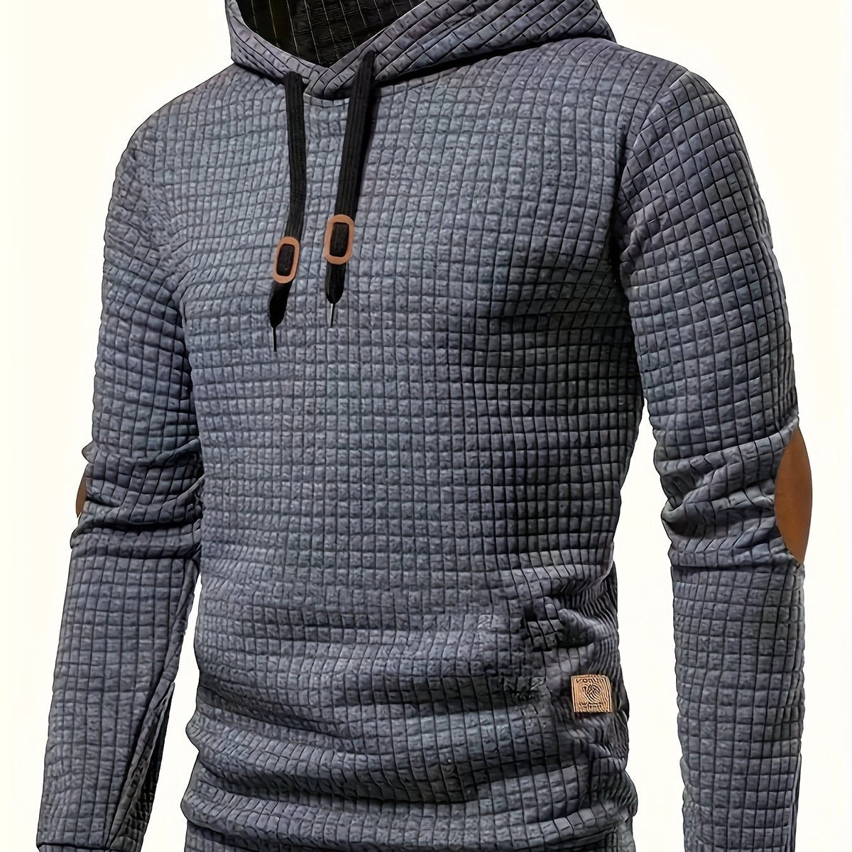 Sweat à capuche gaufré avec coudières