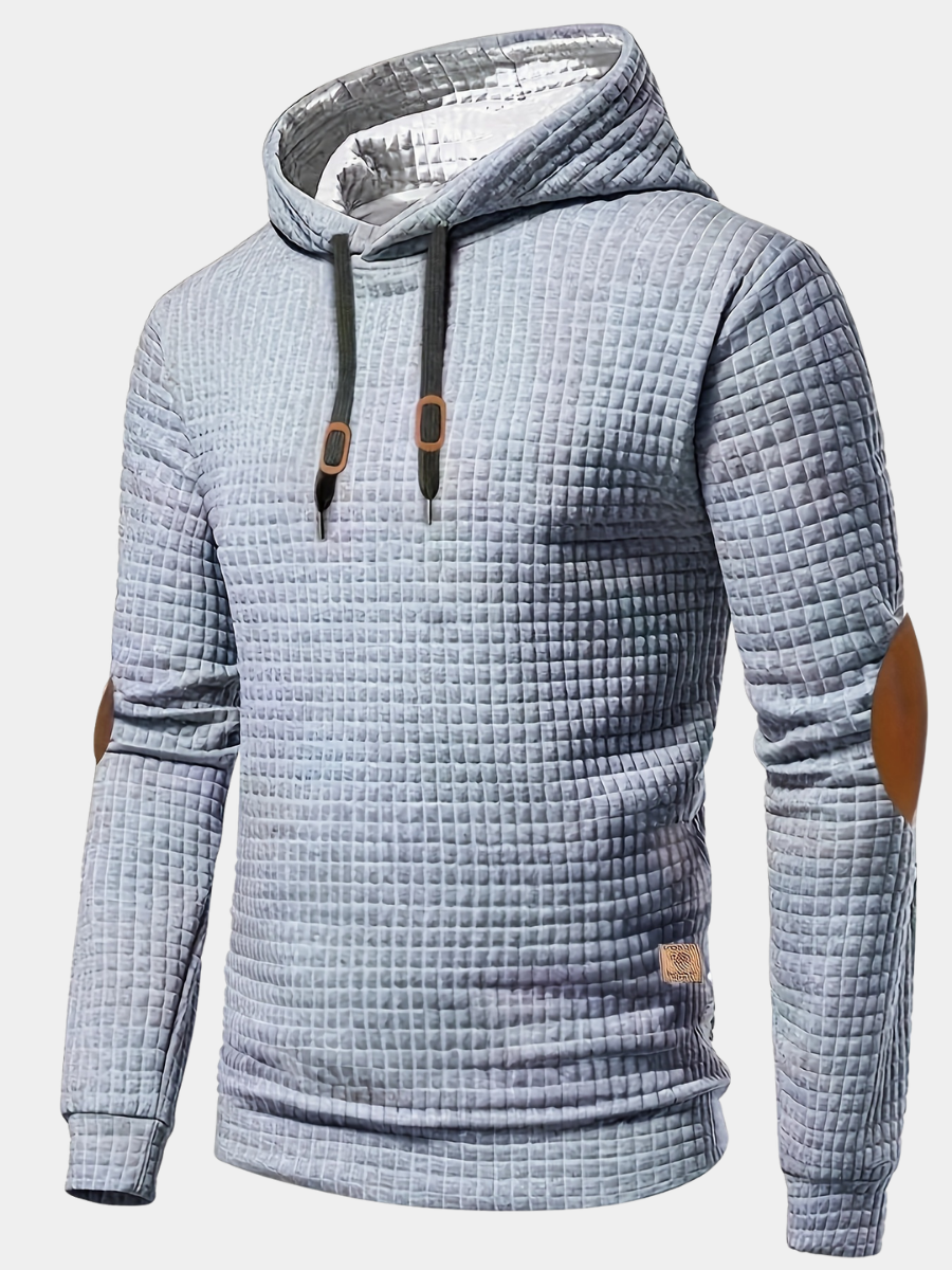 Sweat à capuche gaufré avec coudières