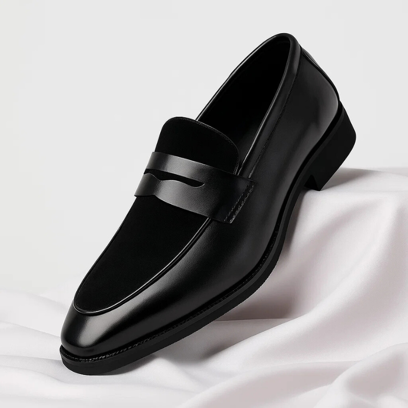 Mocassins aspect daim à bride