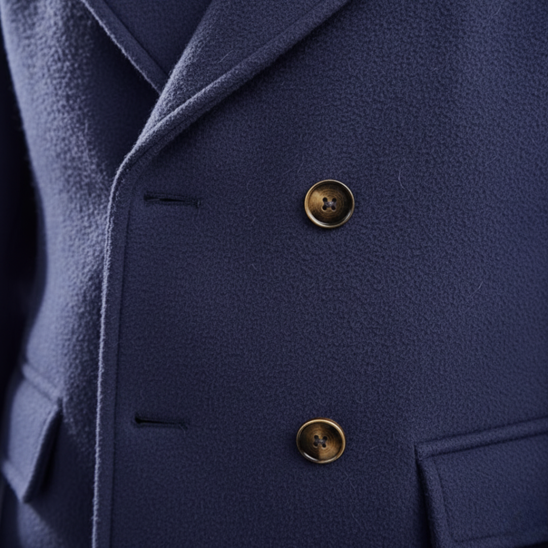 Manteau classique aspect lainage à revers