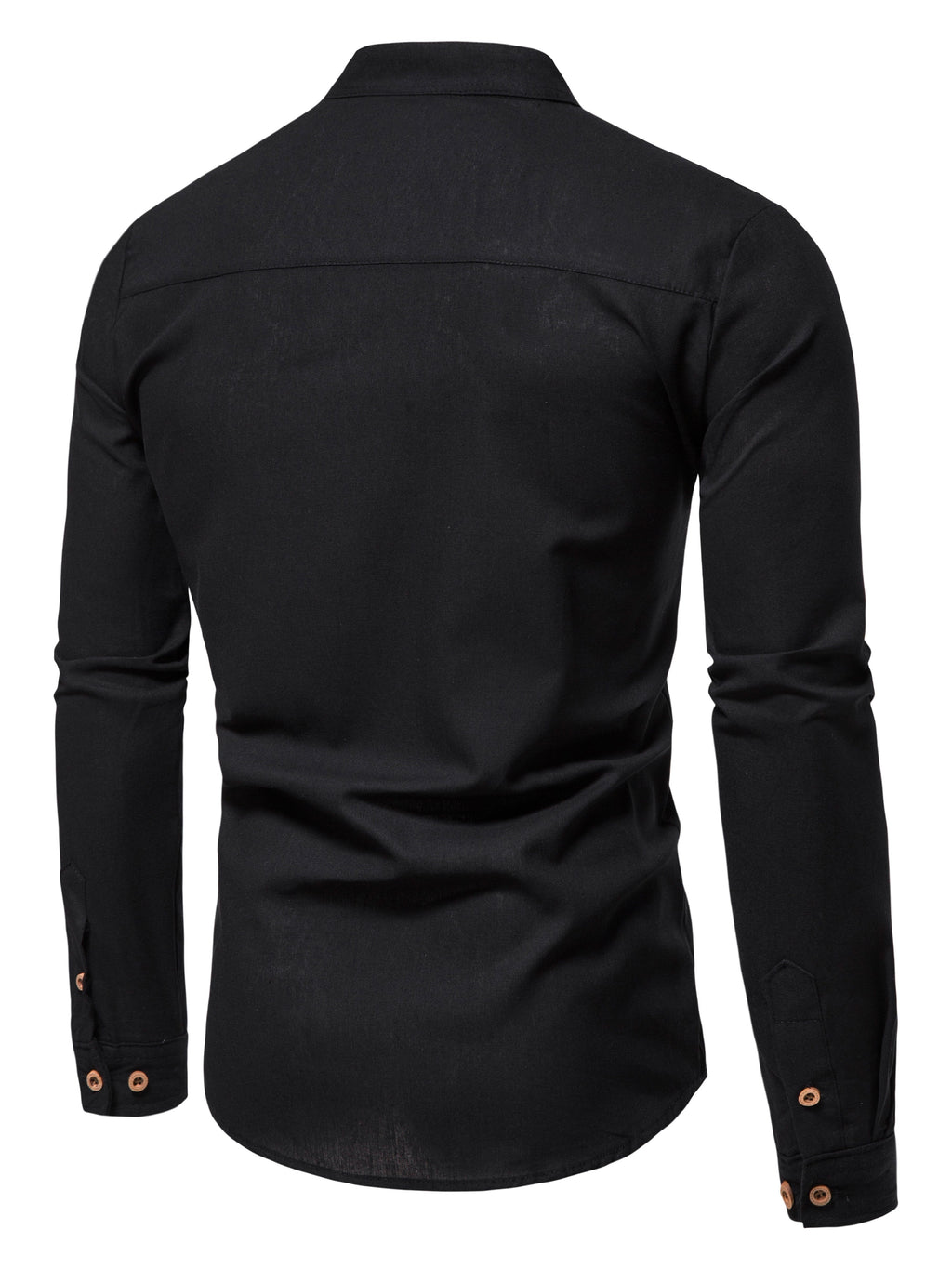 Chemise unie à col montant