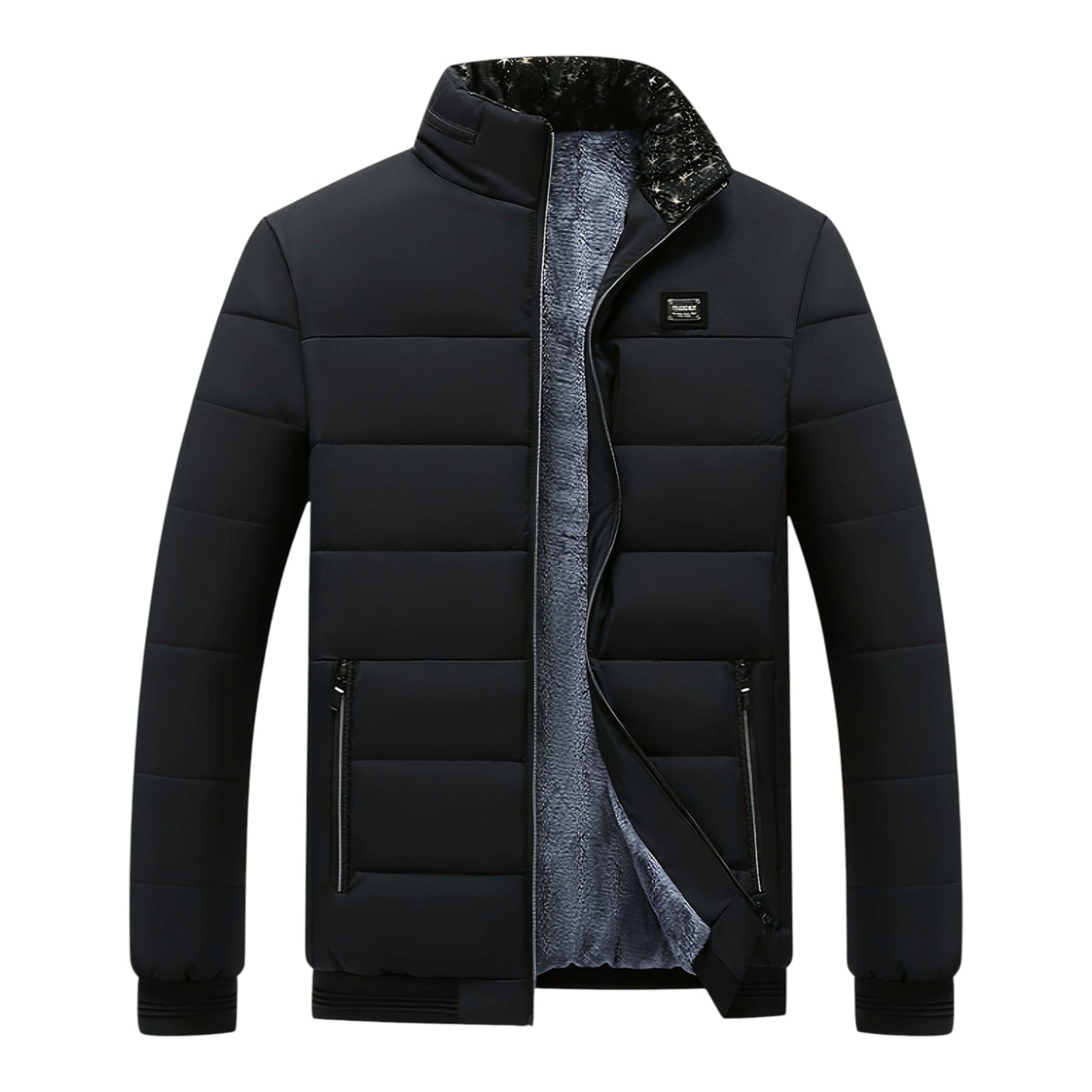 Veste d'hiver zippée col montant matelassée