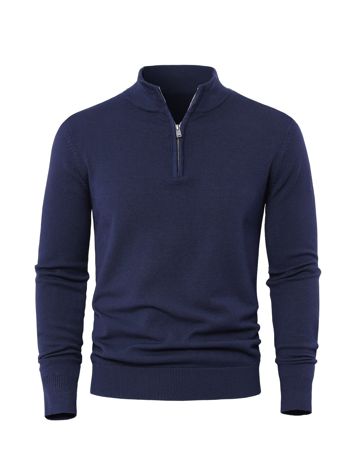 Pull col montant demi-zip en maille