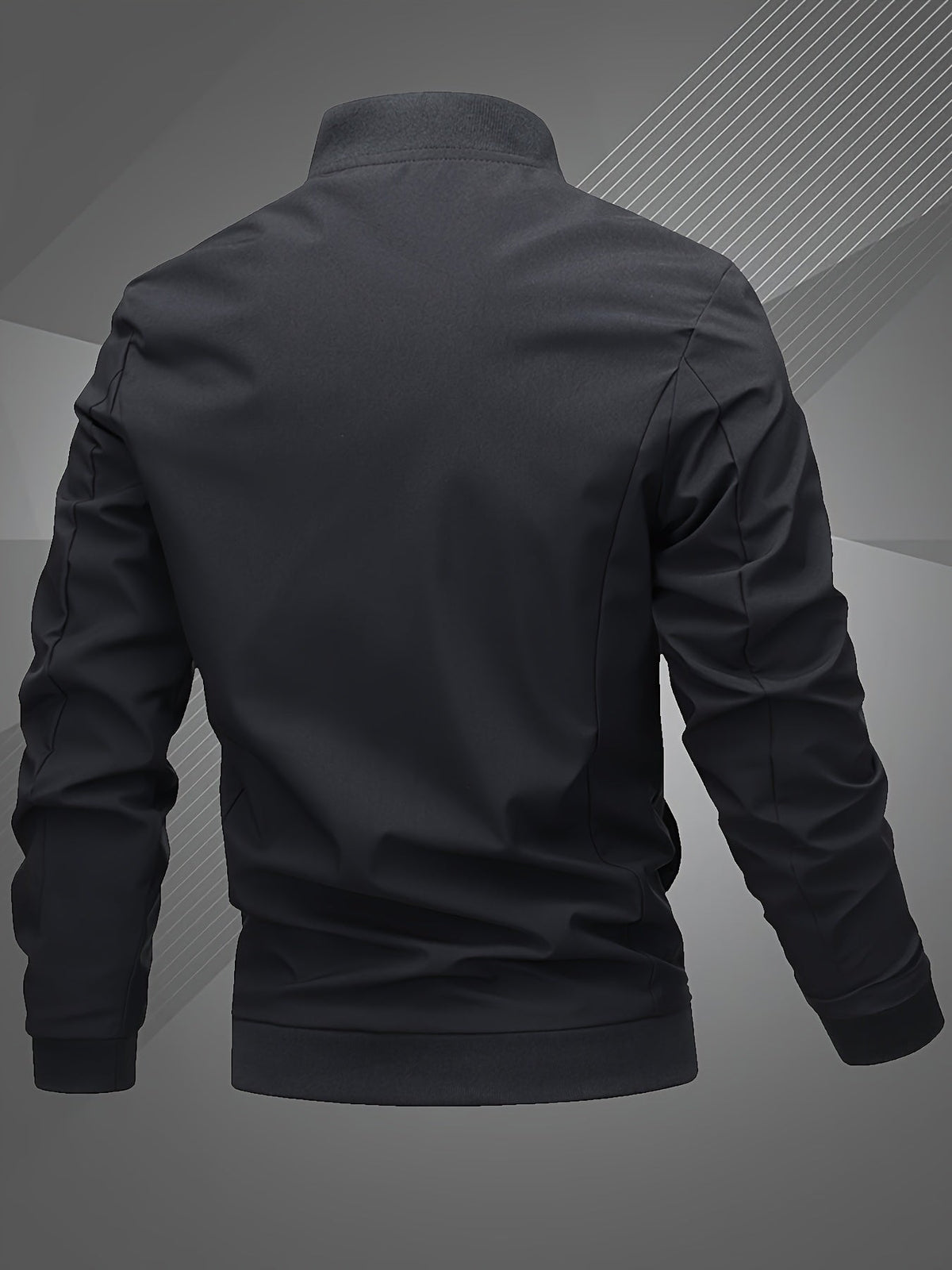 Blouson col baseball zippé brodé