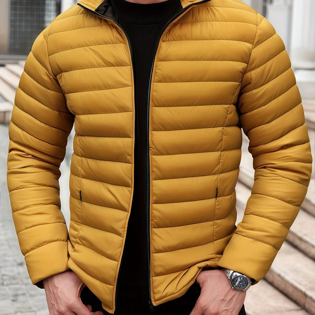 Doudoune légère matelassée courte à col montant zippé homme – Bayonne