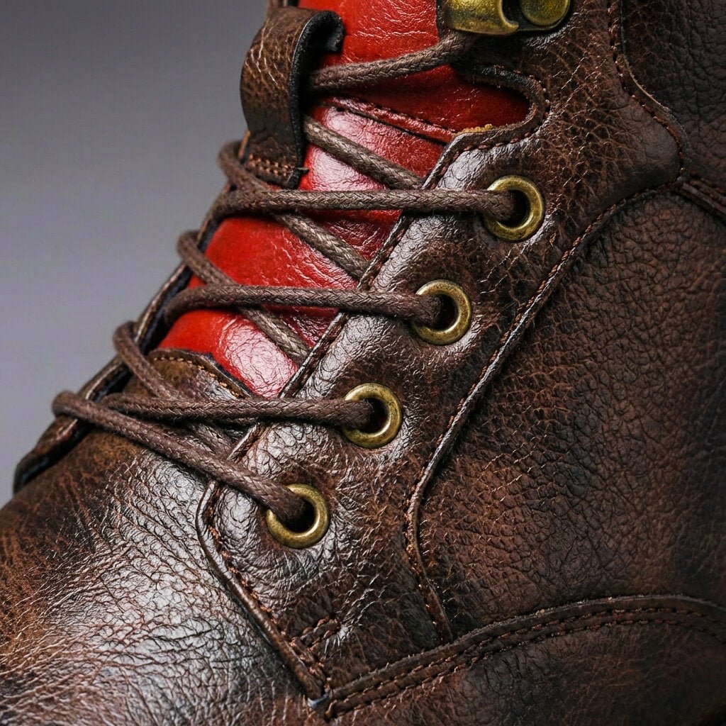 Bottines en cuir véritable à lacets bout cap-toe usage smart casual homme – Lesparre