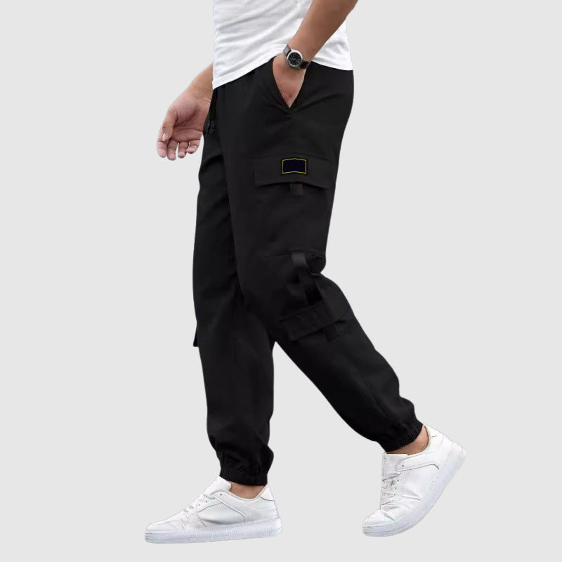 Pantalon cargo chevilles élastiquées poches latérales