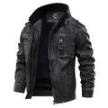 Veste courte en cuir noir structurée au style intemporel homme – Tuileries
