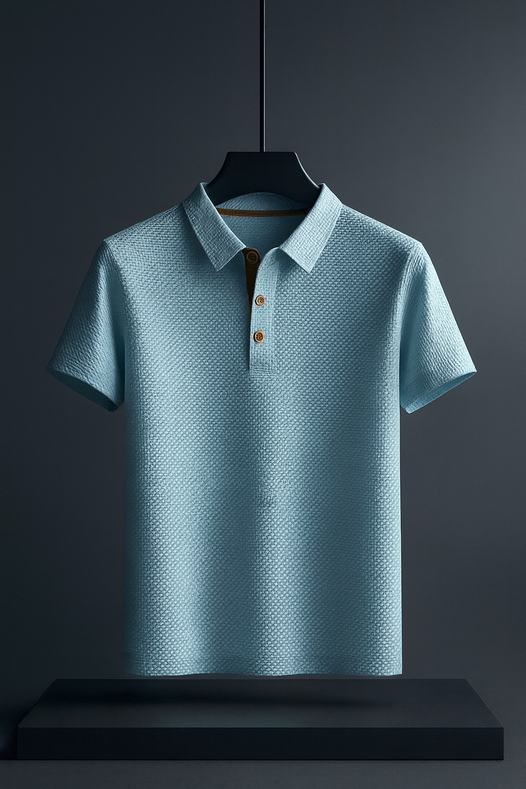 Polo aéré à patte trois boutons