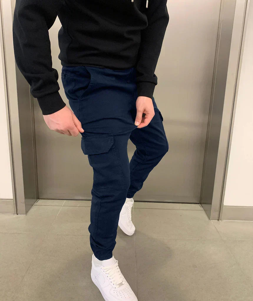 Pantalon jogger cargo doux et léger style chic intemporel homme – Turquant
