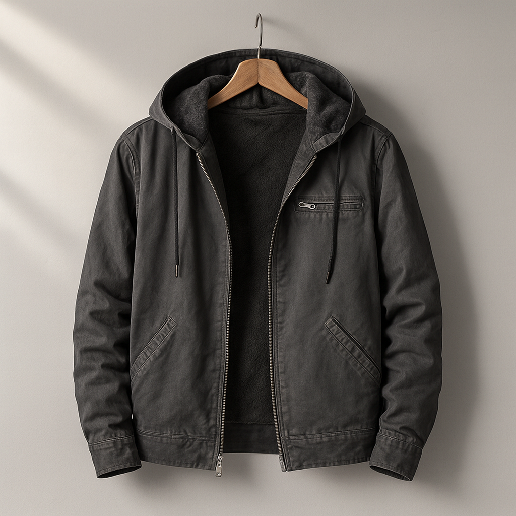 Veste doublée polaire à capuche amovible