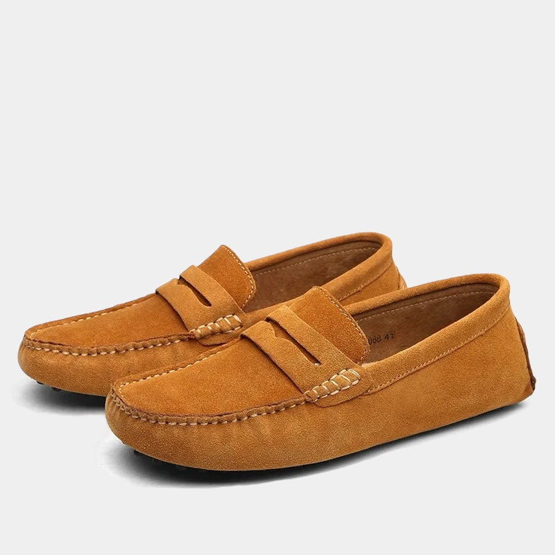 Mocassins à bride aspect daim