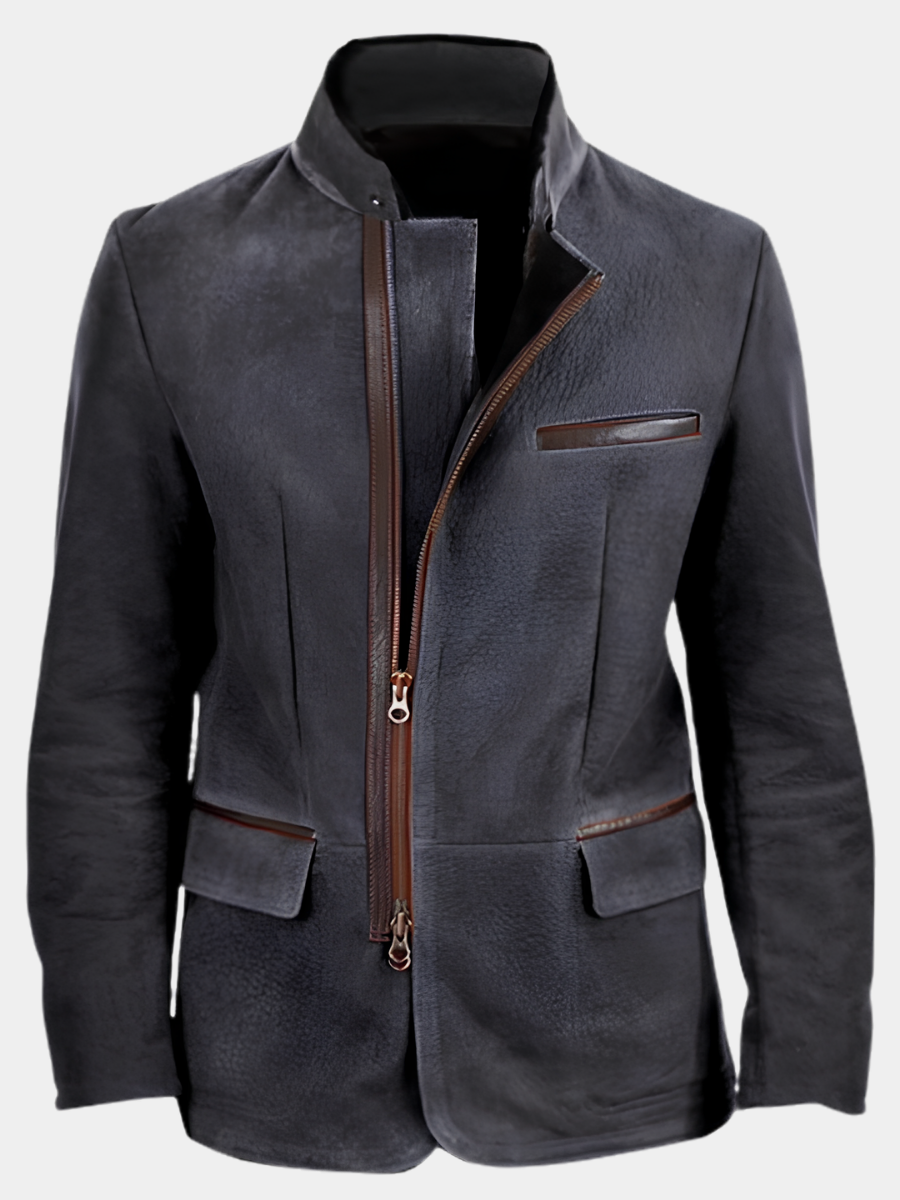 Veste de terrain aspect daim marron