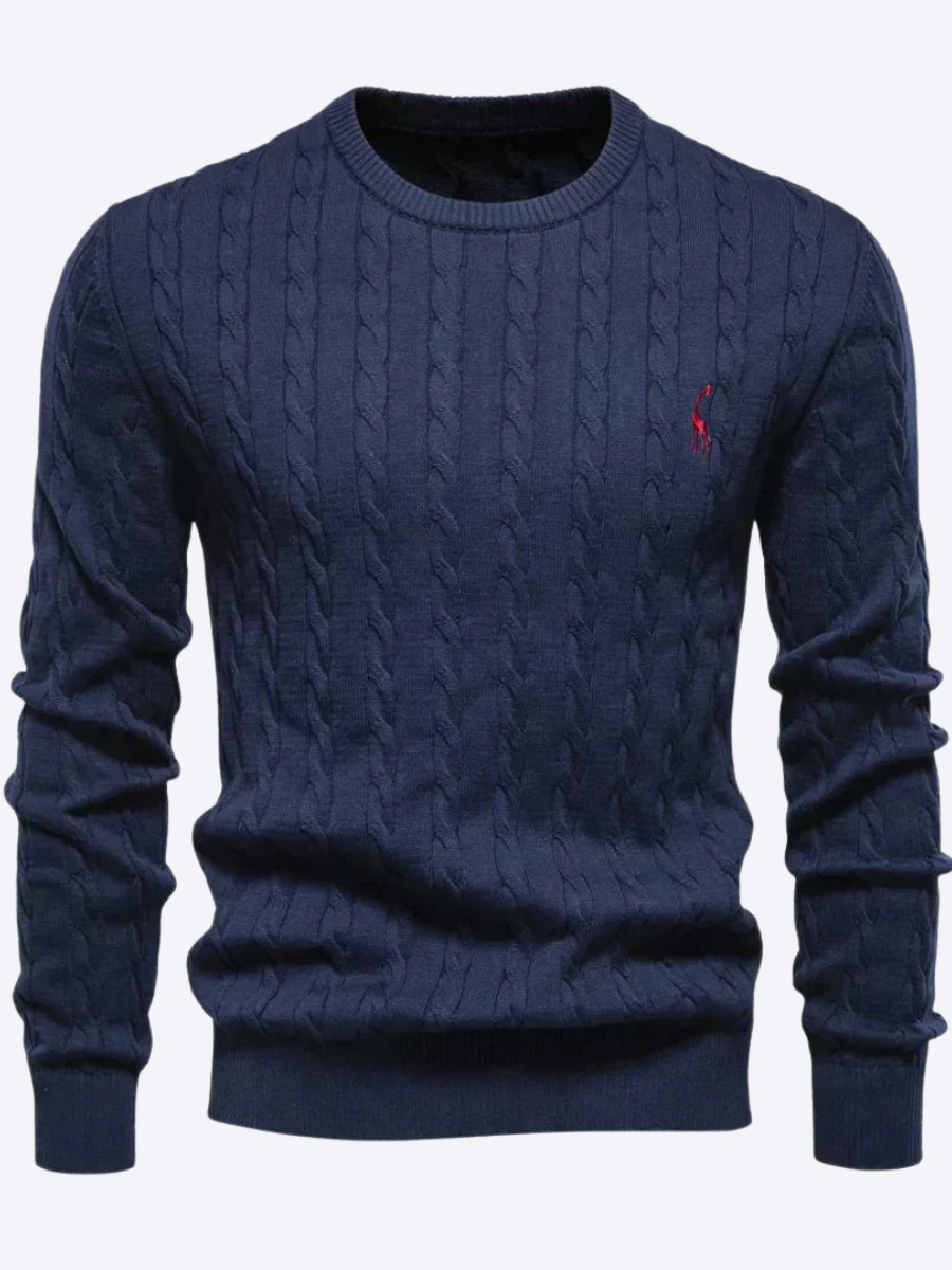Pull en maille torsadée