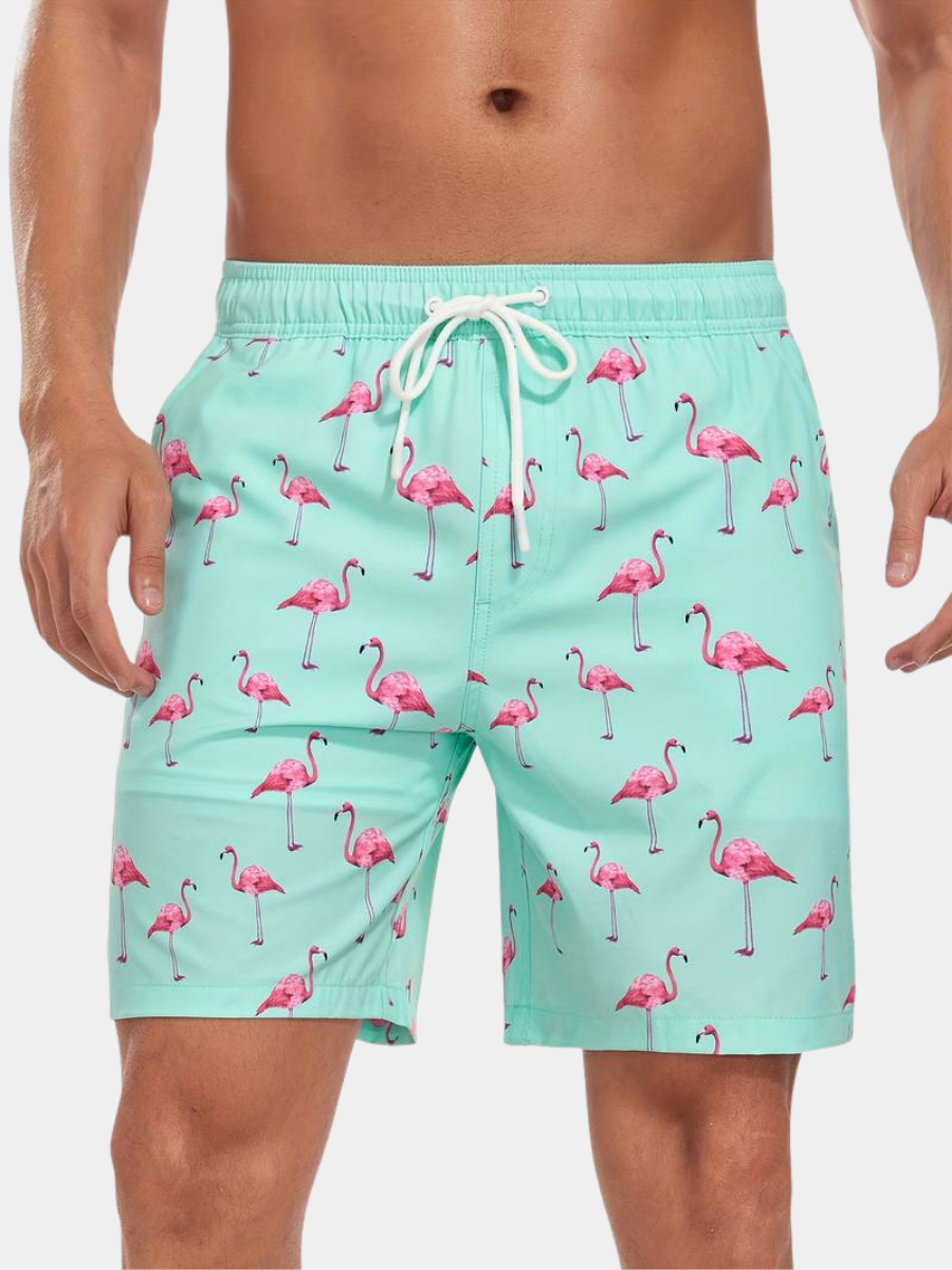 Short de bain mi-cuisse à cordon