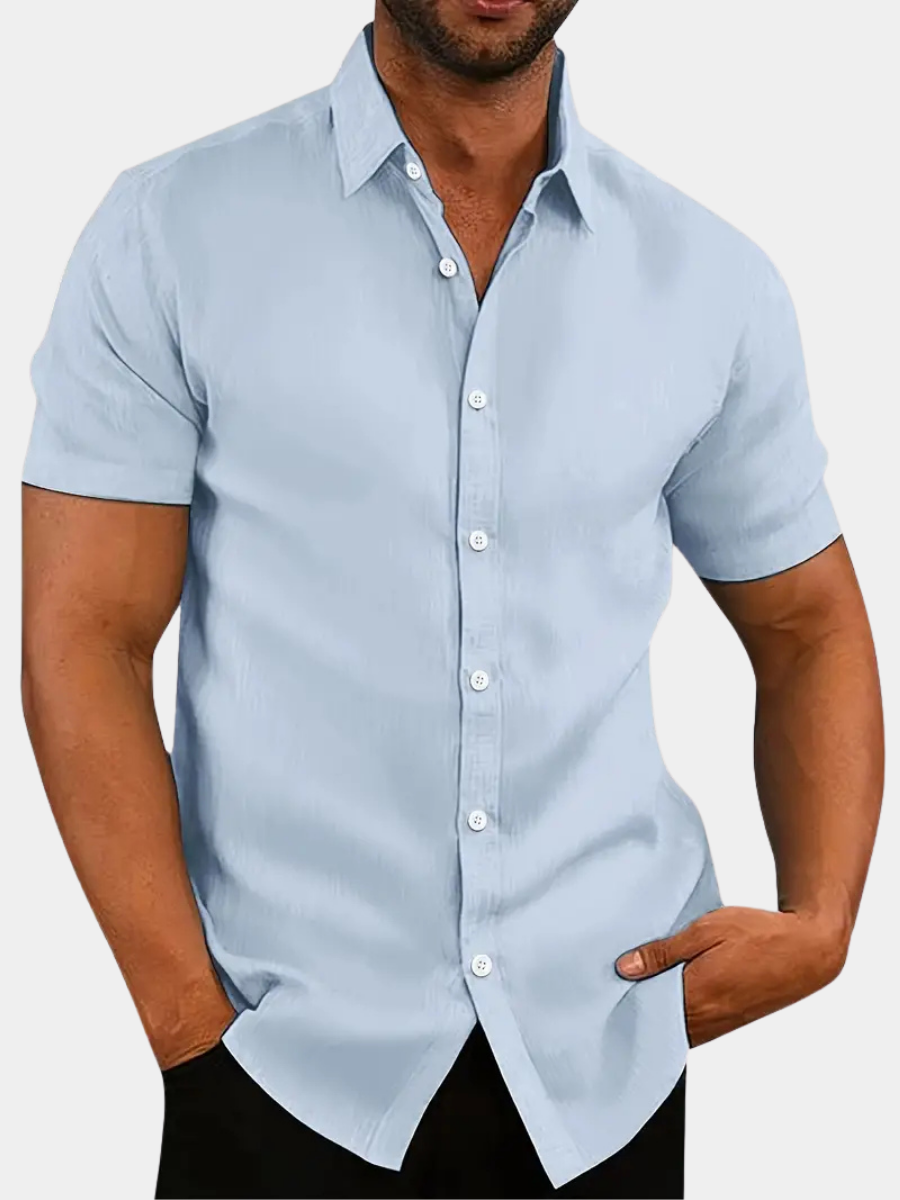 Chemise manches courtes boutonnée décontractée