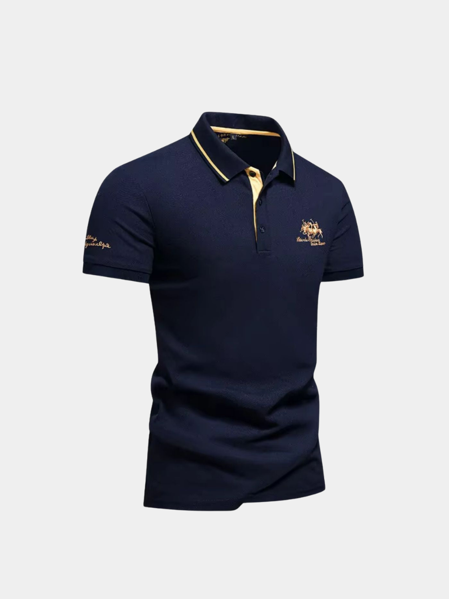 Polo à patte de boutonnage discrète
