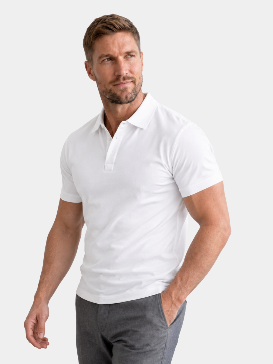 Polo manches courtes uni col classique