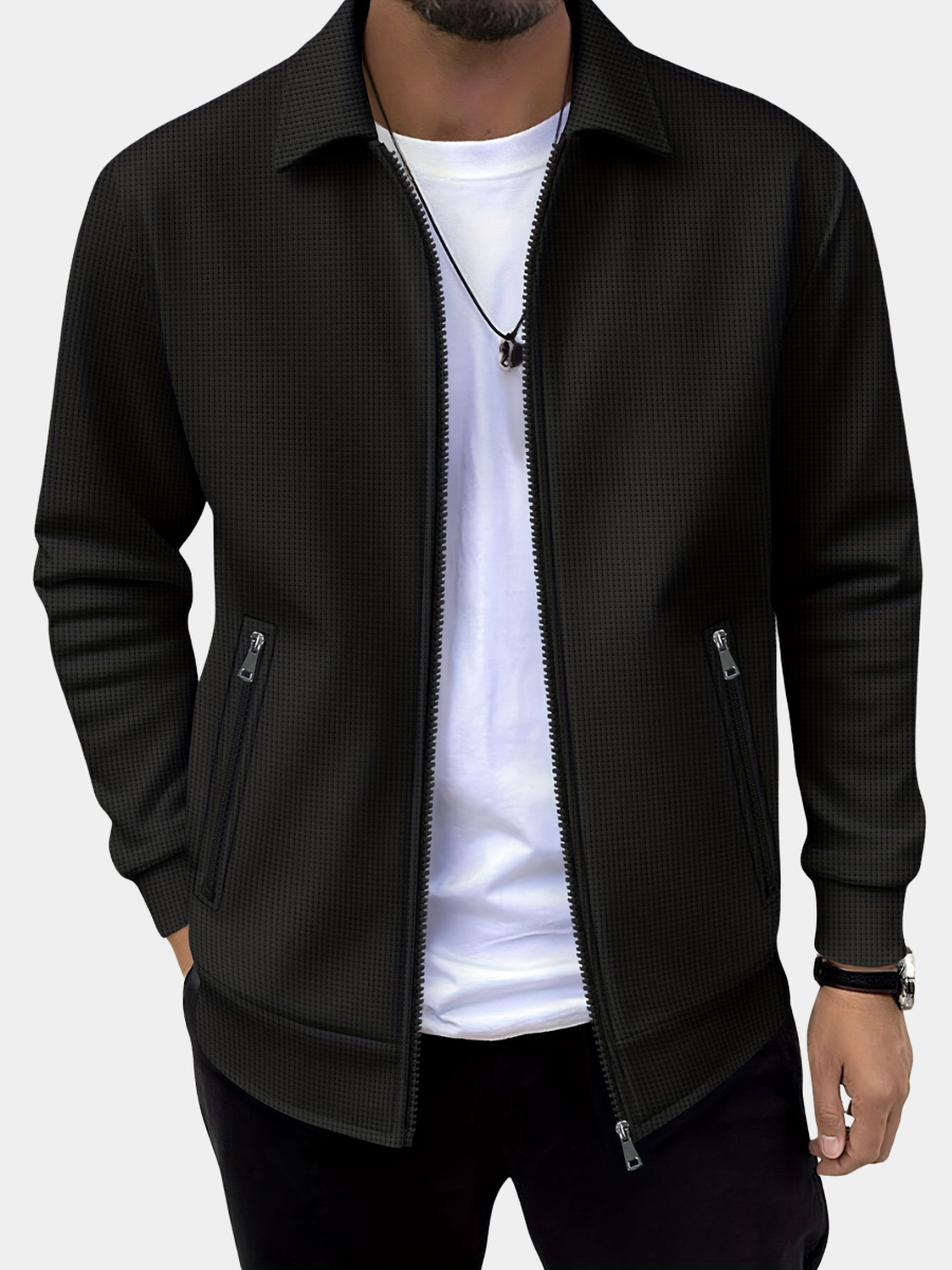 Veste zippée légère à col à revers