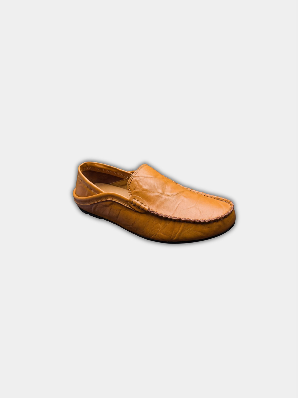 Mocassins effet cuir lisse à enfiler