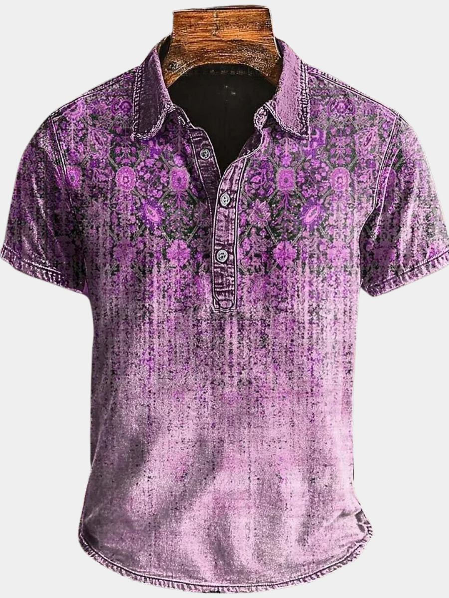 Polo dégradé à motif d'inspiration rétro