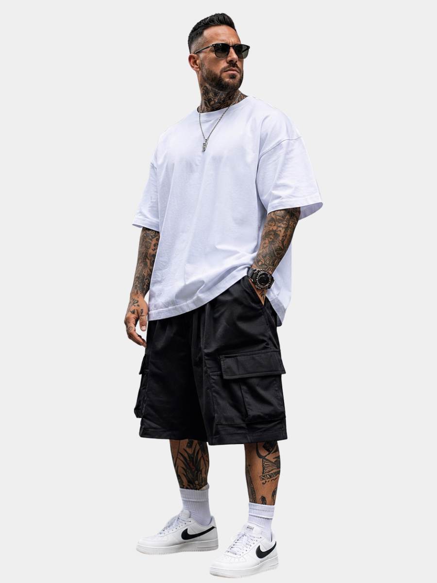 Short ample à cordon et quatre poches
