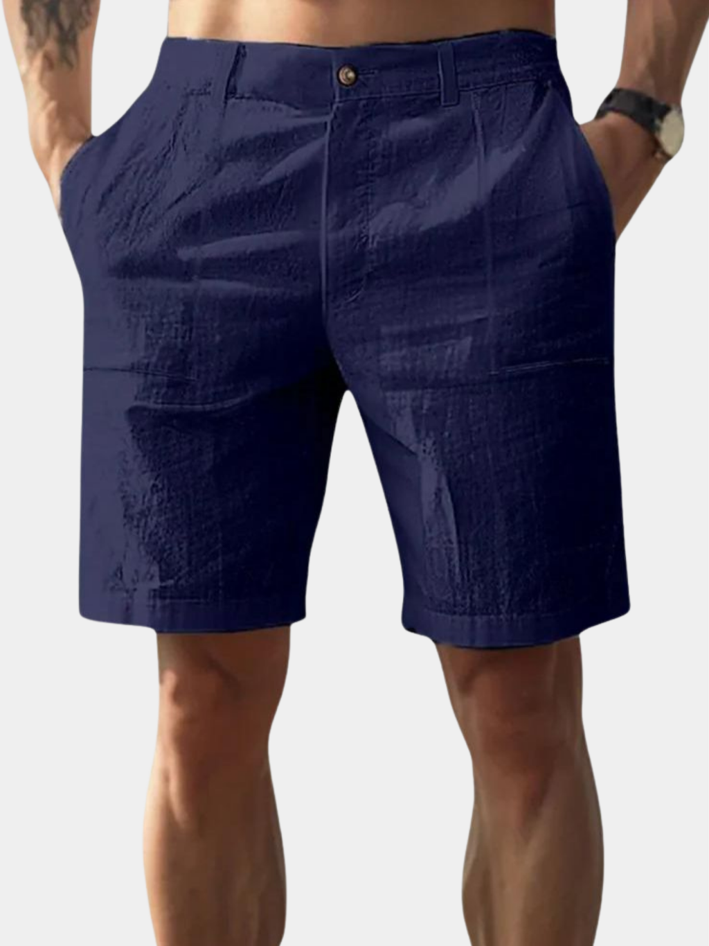Short d'été uni coupe décontractée