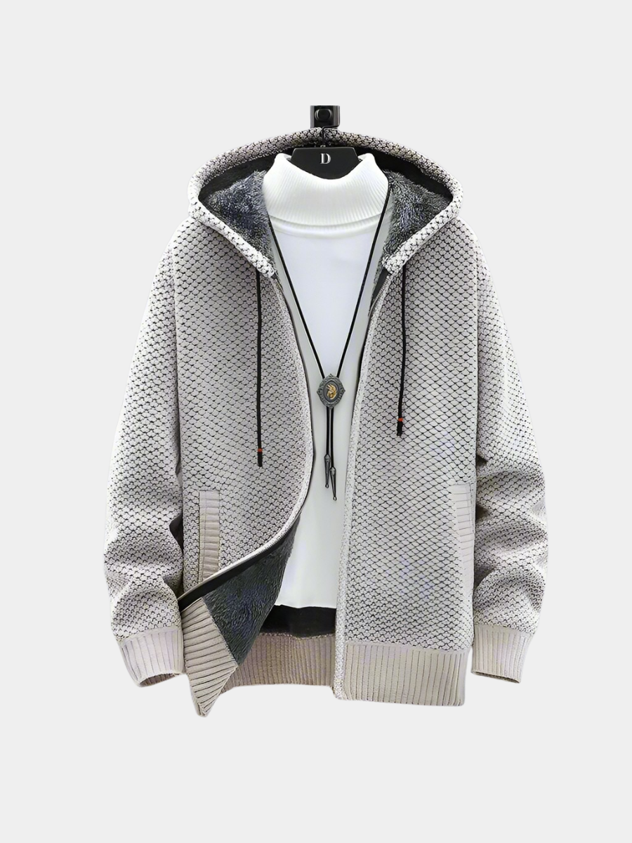 Sweat à capuche en maille texturée