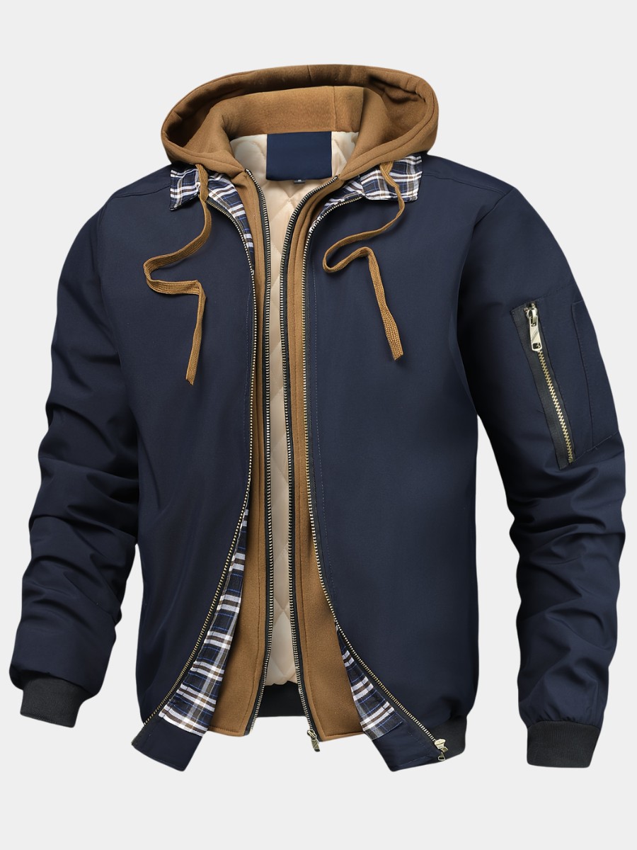 Veste zippée à capuche esprit workwear