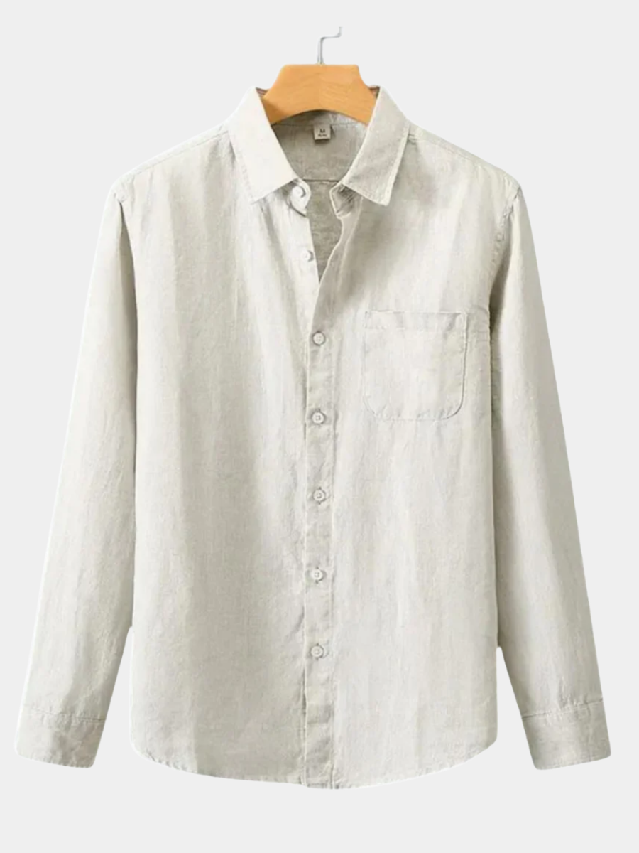 Chemise légère aspect lin décontractée