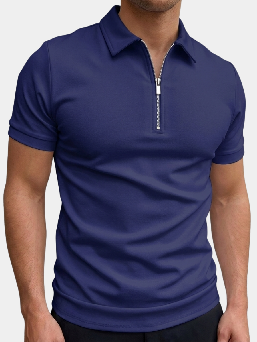 Polo uni à manches courtes