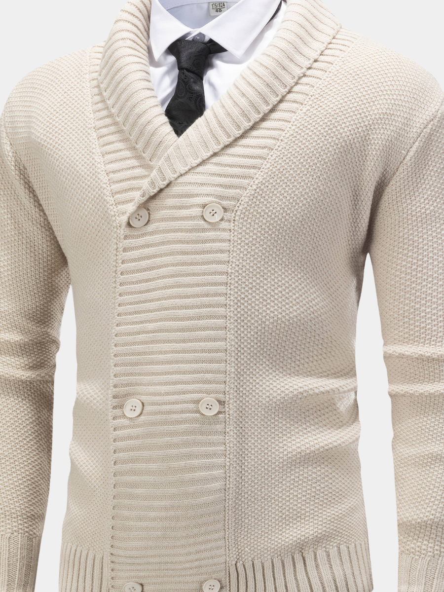 Cardigan boutonné en maille texturée