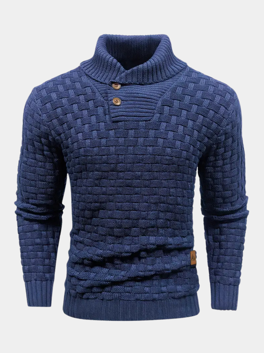 Pull en maille texturée coupe classique