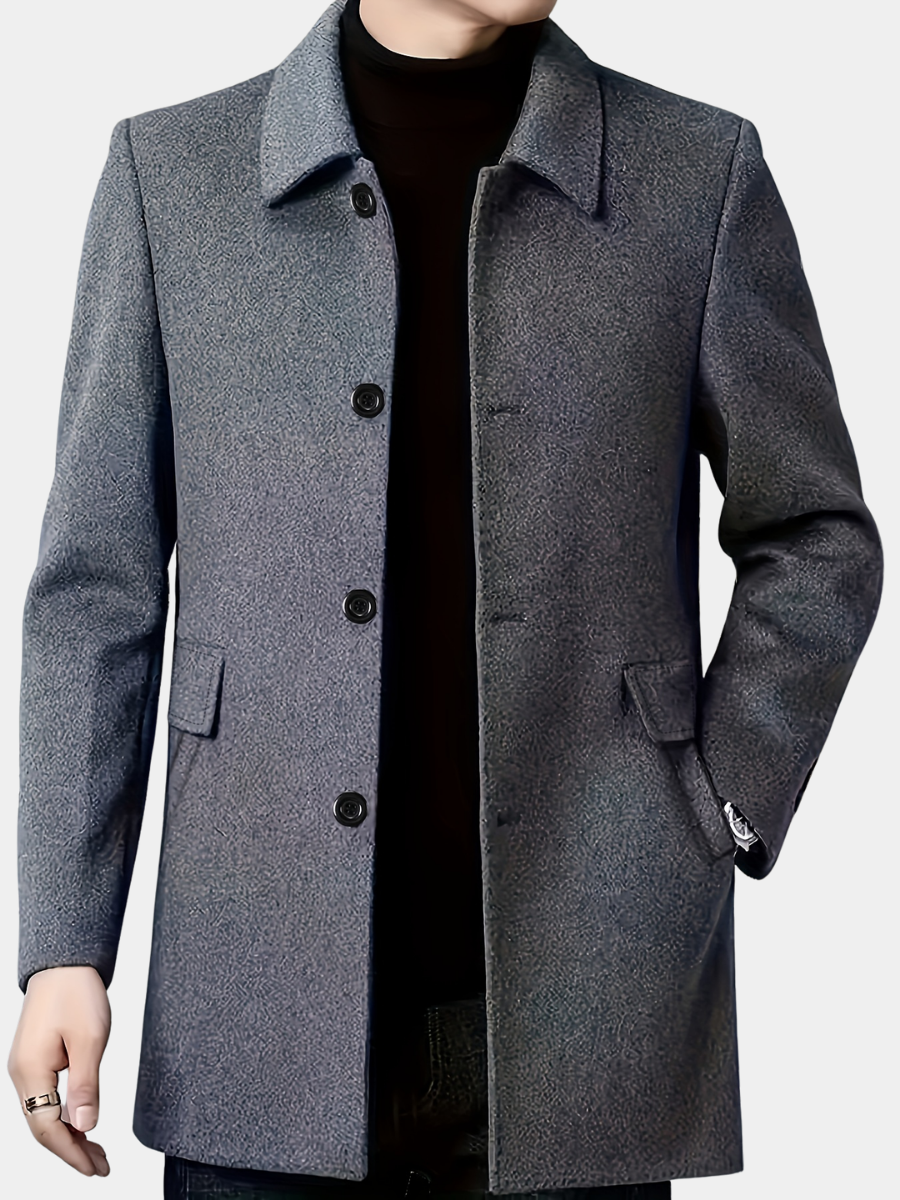 Veste à revers toucher polaire boutonnée