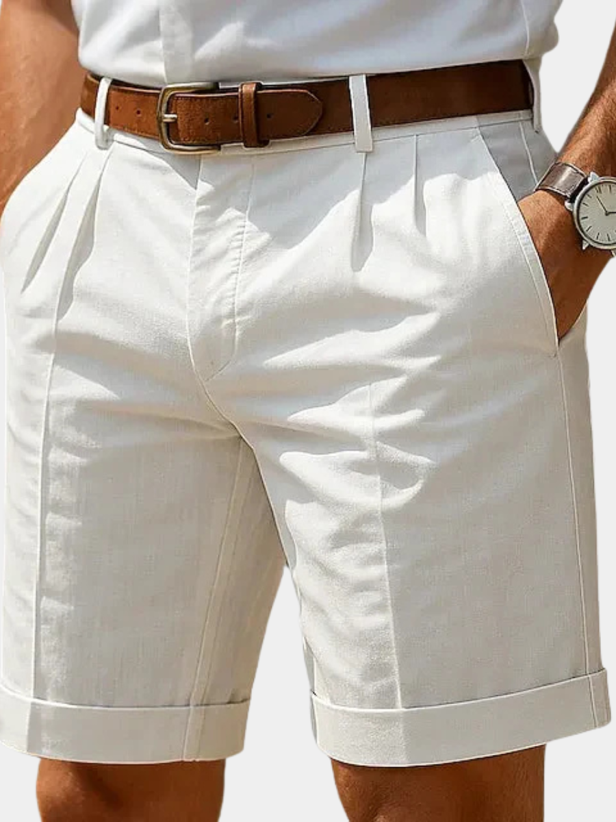Short d'été plissé coupe nette longueur mi-cuisse homme – Fougères