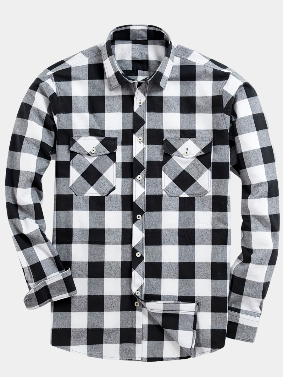 Chemise à grands carreaux deux poches