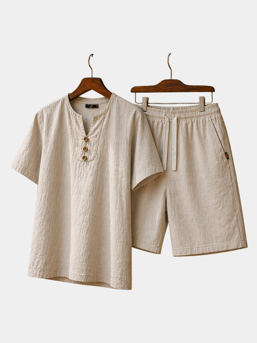 Ensemble haut manches courtes et short assorti