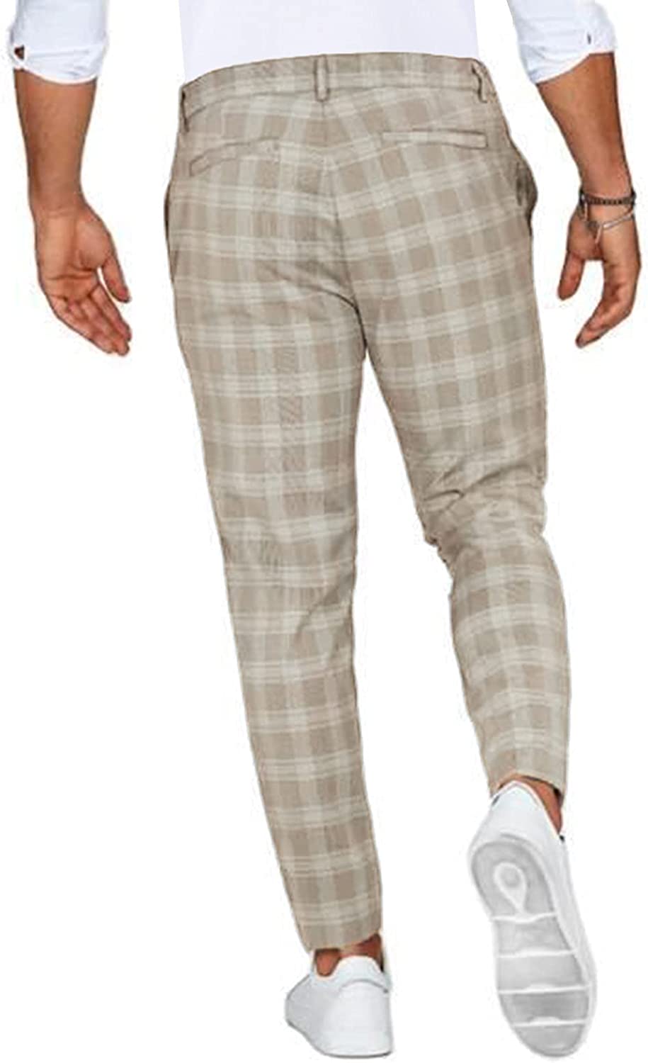 Chino slim à motif carreaux