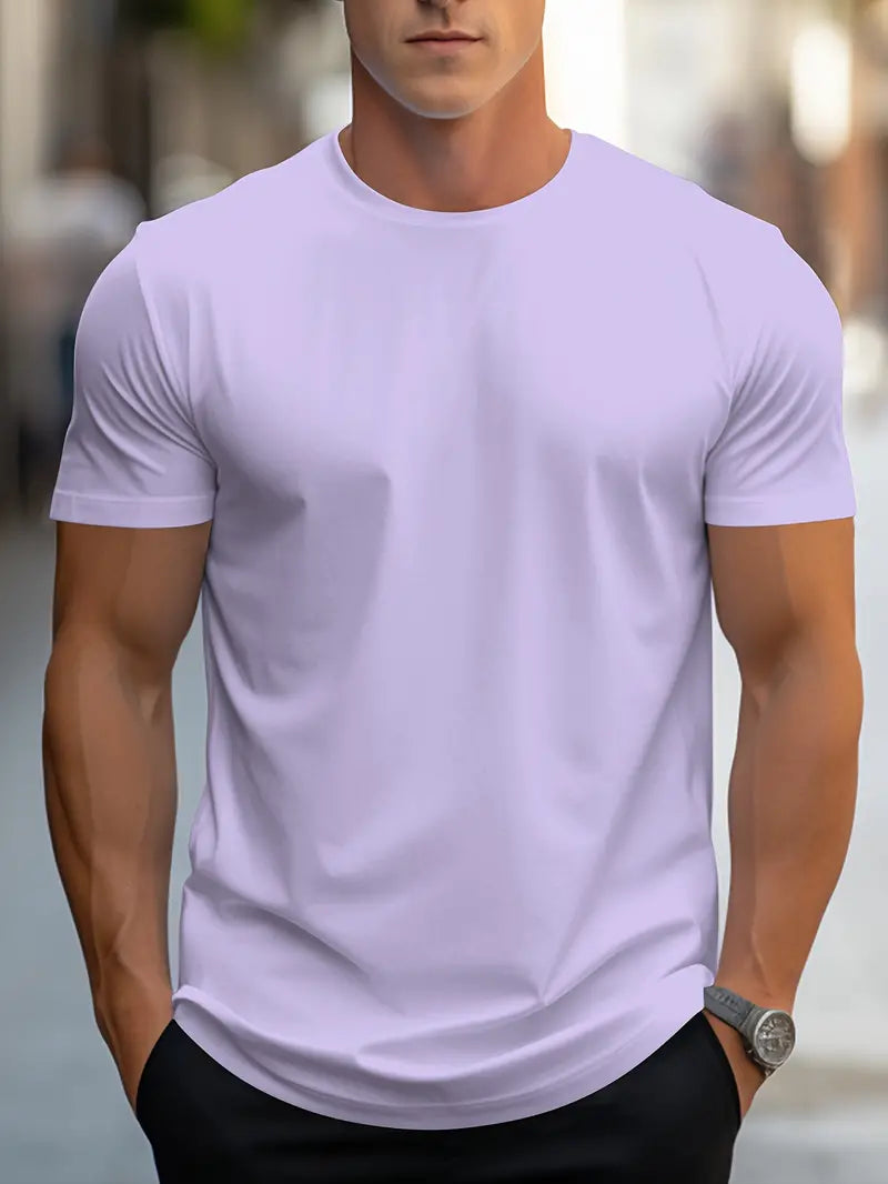 T-shirt essentiel col rond manches courtes coupe slim homme – Vimoutiers