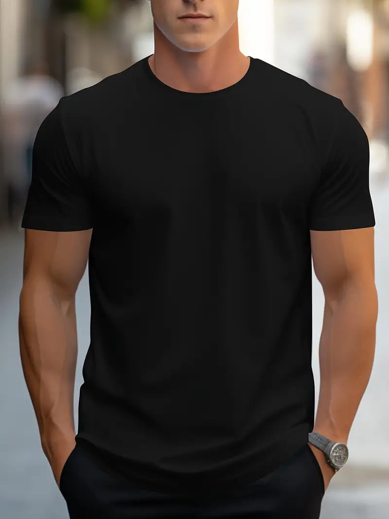 T-shirt essentiel col rond manches courtes coupe slim homme – Vimoutiers