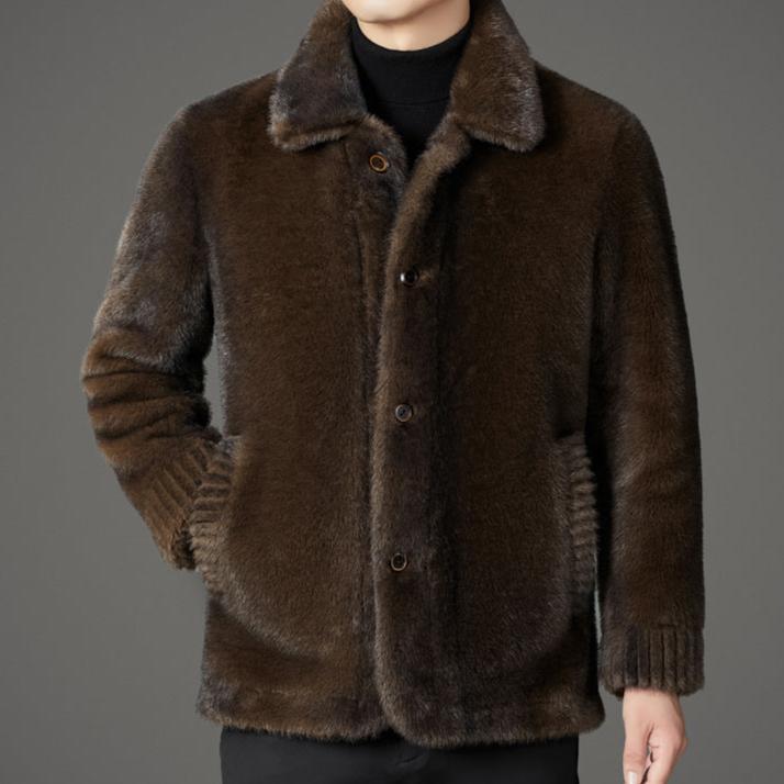 Manteau effet fourrure au toucher doux