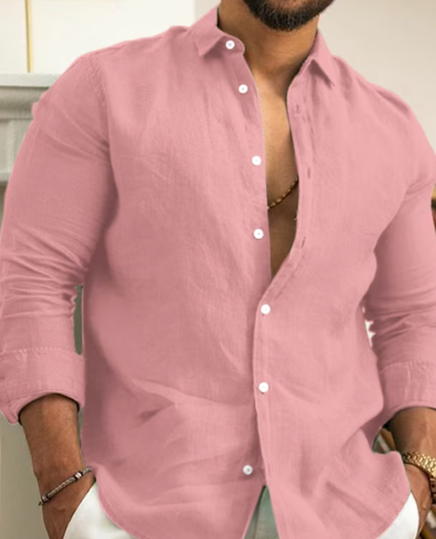 Chemise en lin fluide manches longues été légère homme – Montrichard