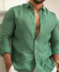 Chemise en lin fluide manches longues été légère homme – Montrichard