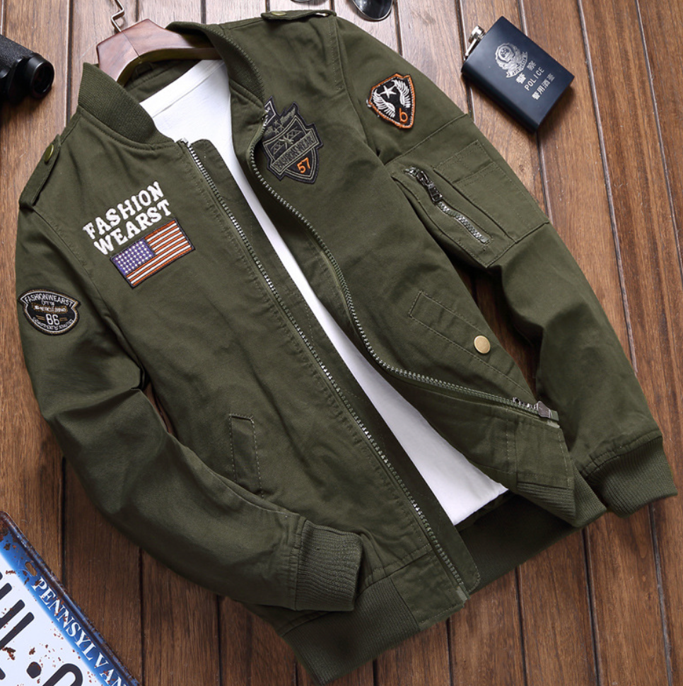 Veste style militaire à écussons pour le quotidien homme – Carcès