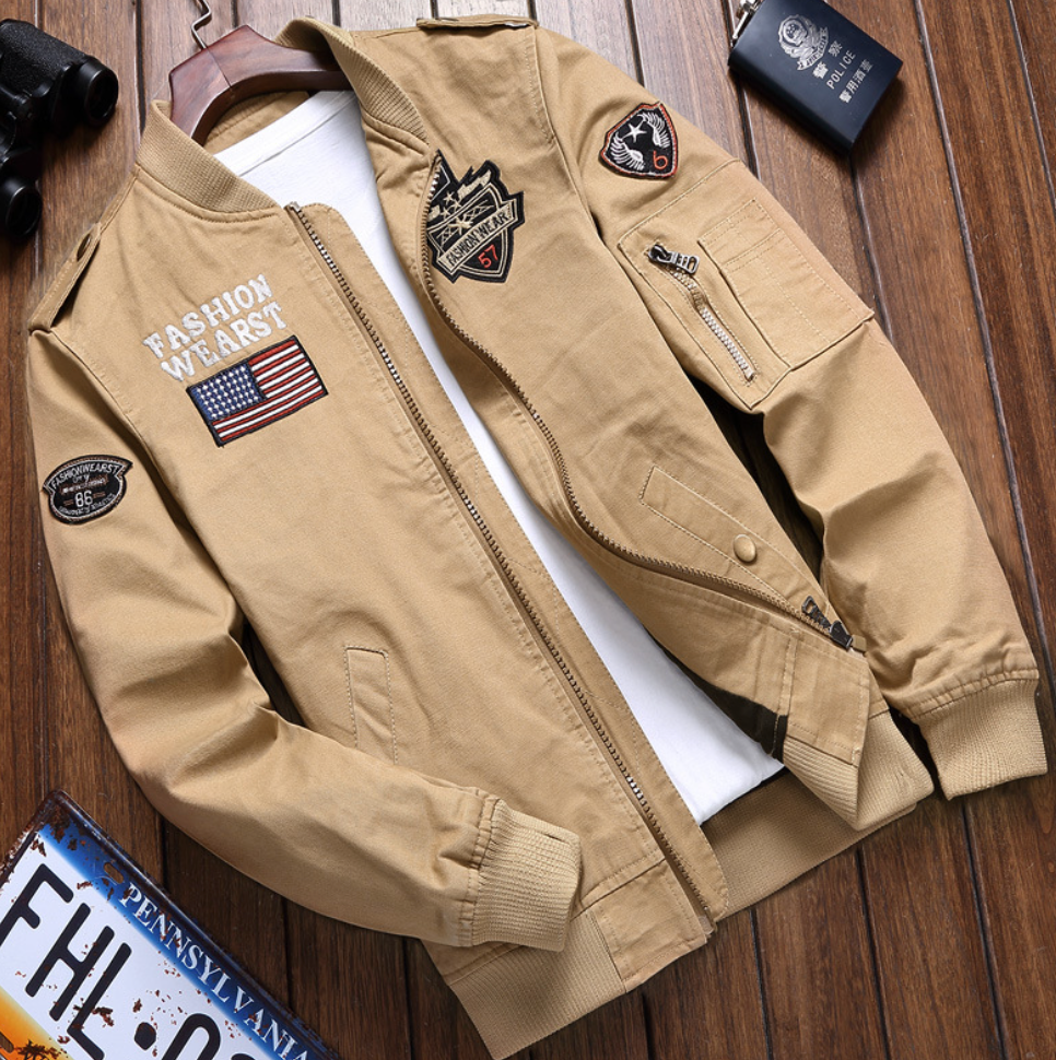 Veste style militaire à écussons pour le quotidien homme – Carcès